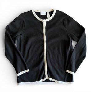 Liz Claiborne black and white vintage cardigan